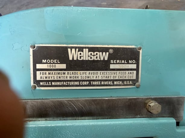 Wellsaw Horizontal Band Saw - Model 1000 - Image 2