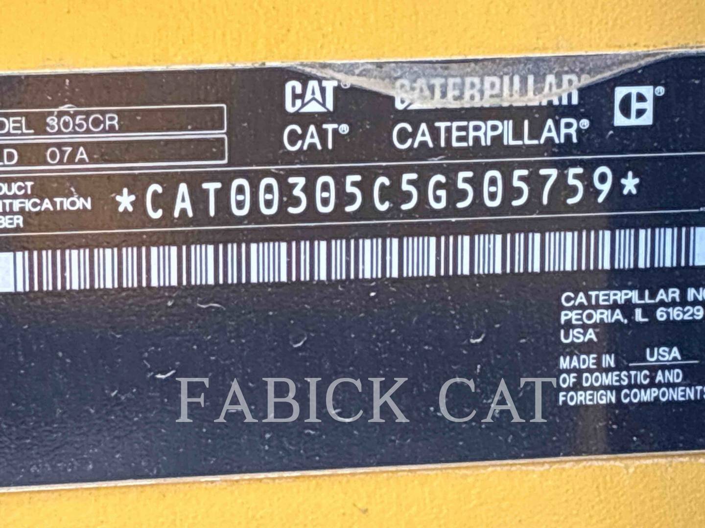 Caterpillar 305-07, 559 hours, S/N: 5G505759, 2024 - Image 6