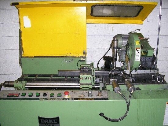 14" Dake #Cobra-350AX, circular cold saw, 1700/3400 RPM, 7" vise opening, 23" feeder index, 8 blades, 2.2/1.5 - Image 3