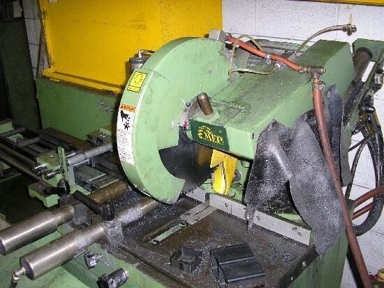 14" Dake #Cobra-350AX, circular cold saw, 1700/3400 RPM, 7" vise opening, 23" feeder index, 8 blades, 2.2/1.5 - Image 4