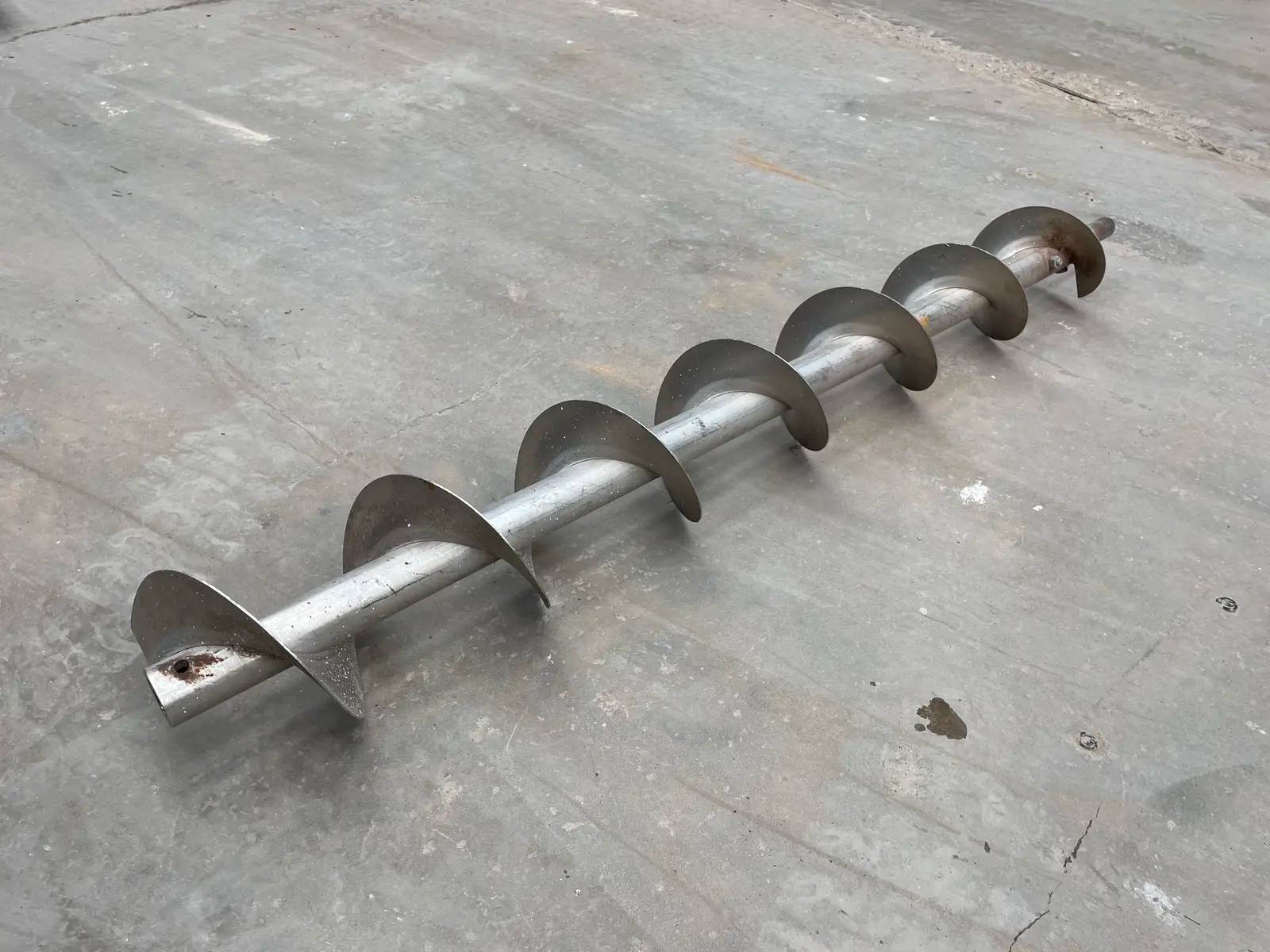 8" diameter x 5.7' long, Stainless Steel screw auger, 8" pitch - Image 3