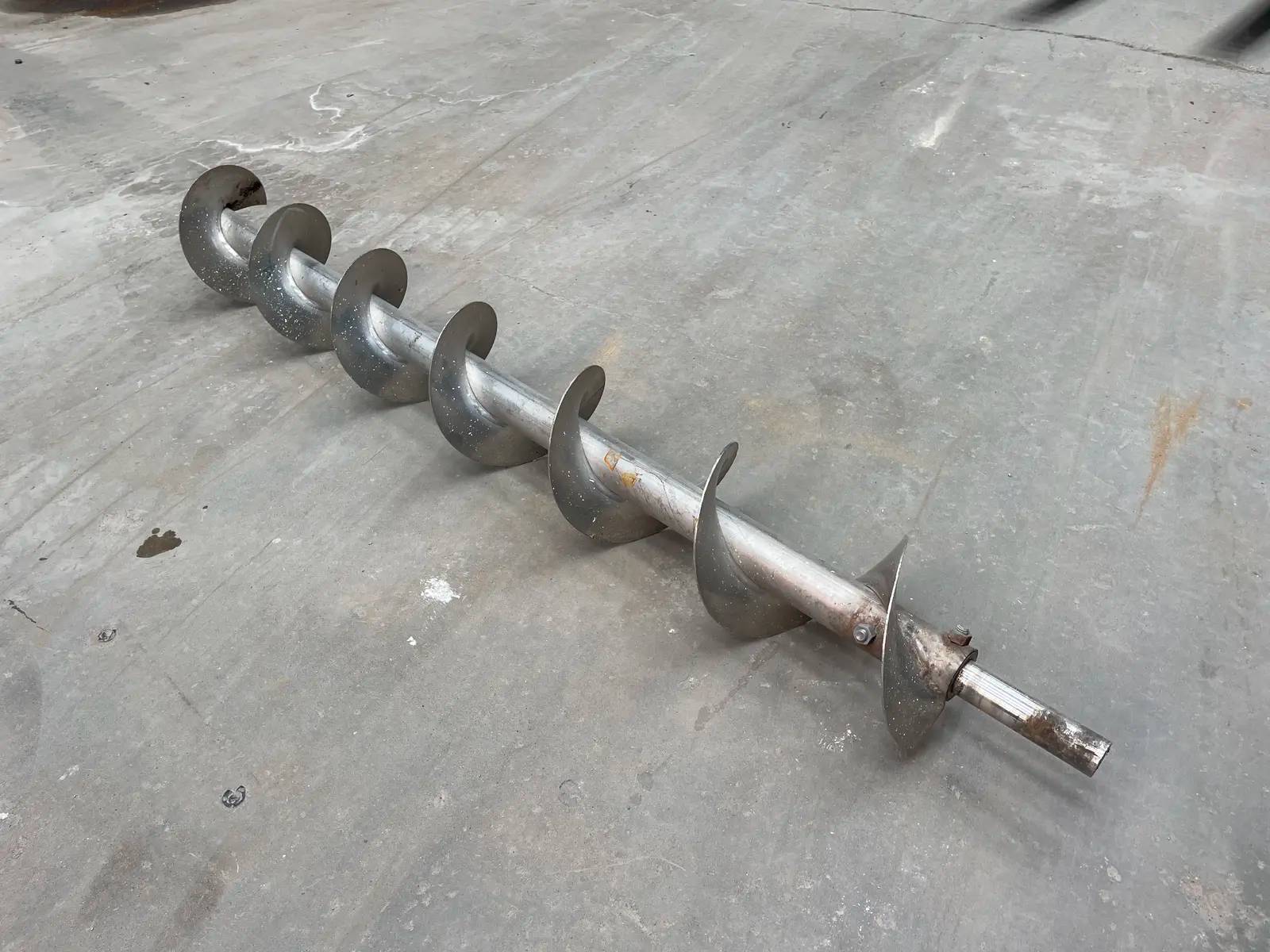 8" diameter x 5.7' long, Stainless Steel screw auger, 8" pitch - Image 4