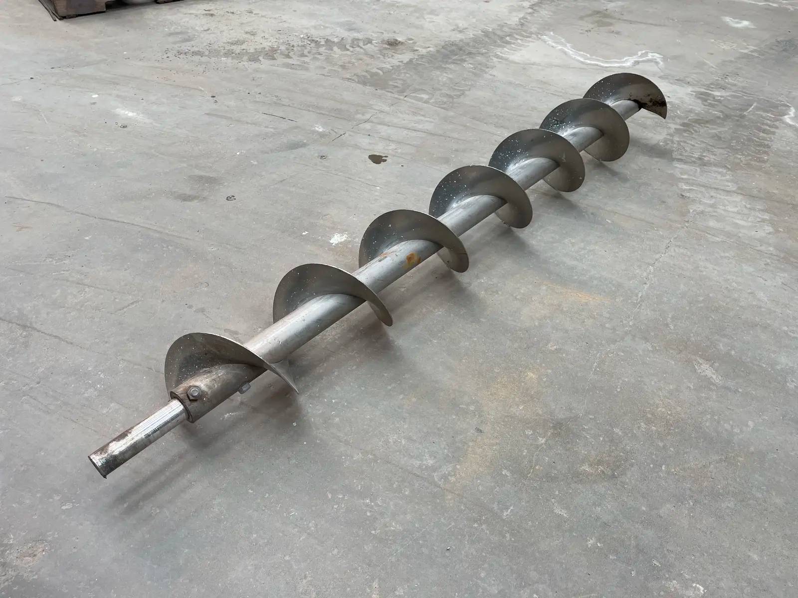 8" diameter x 5.7' long, Stainless Steel screw auger, 8" pitch - Image 5