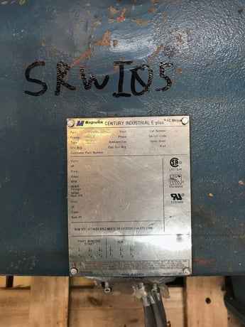 150 HP 1185 RPM Magnetek #D-390832-02, Century Industrial E-Plus electric motor, Frame 445T, 460 Volts, 173.2 - Image 10