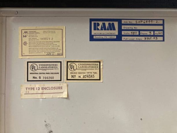 Ram Industries, screw compressor motor starter, 300 HP, 480 Volts, 335.43 FLA, 60 Hz., 3 phase - Image 6