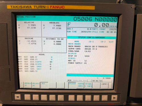 Takisawa #TX-50C, Multi-Axis CNC Lathe, 21.7" max. turning diameter, 27.6" max. turning length, 12" chuck, 5" - Image 4