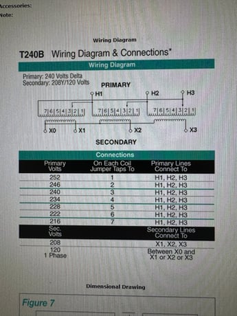 45 KVA 240 Delta Primary, 208Y/120 Secondary, Jefferson Electric Dry Type Transformer Line - Image 6