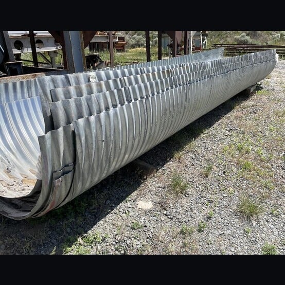48" diameter x 20' long Fluming, galvanized corrugated steel pipe culvert halves, (25 pieces total) - Image 3