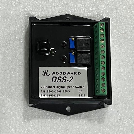 Woodward #DSS-2, Two-Channel Digital Speed Switch, 9-30 VDC, 1-10 amp resistive relay contacts - Image 1