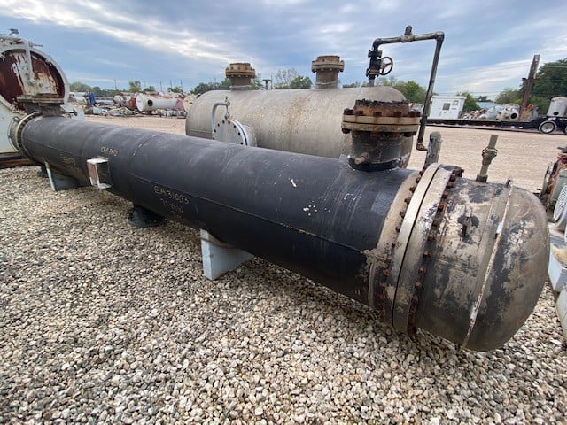 3088 sq.ft., 150 psi/FV shell, 135 psi/FV tubes, Hughs-Anderson, surplus heat exchanger; 304ss shell; 316ss - Image 3