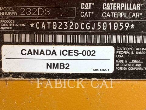 Cat 232D3, Skid Steer Loader, 484 hours, S/N: GJ501059, 2024 - Image 6