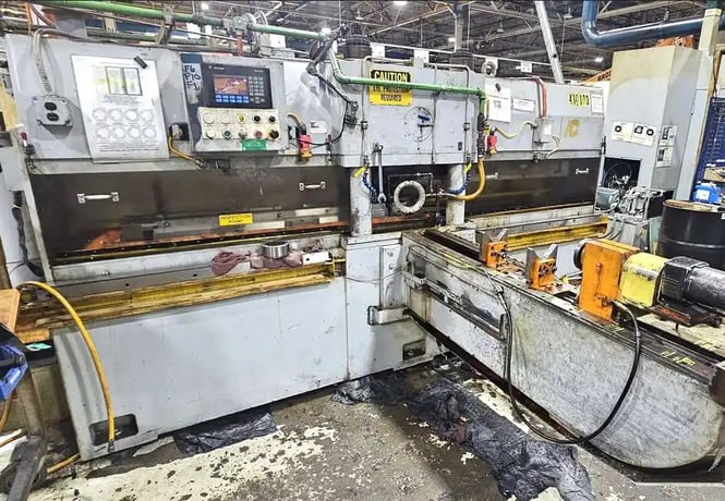 No. 350S-200 Anderson Cook, spline roller, 48" rack, 65" L support arm, 125 HP hydraulic power unit, Allen - Image 1