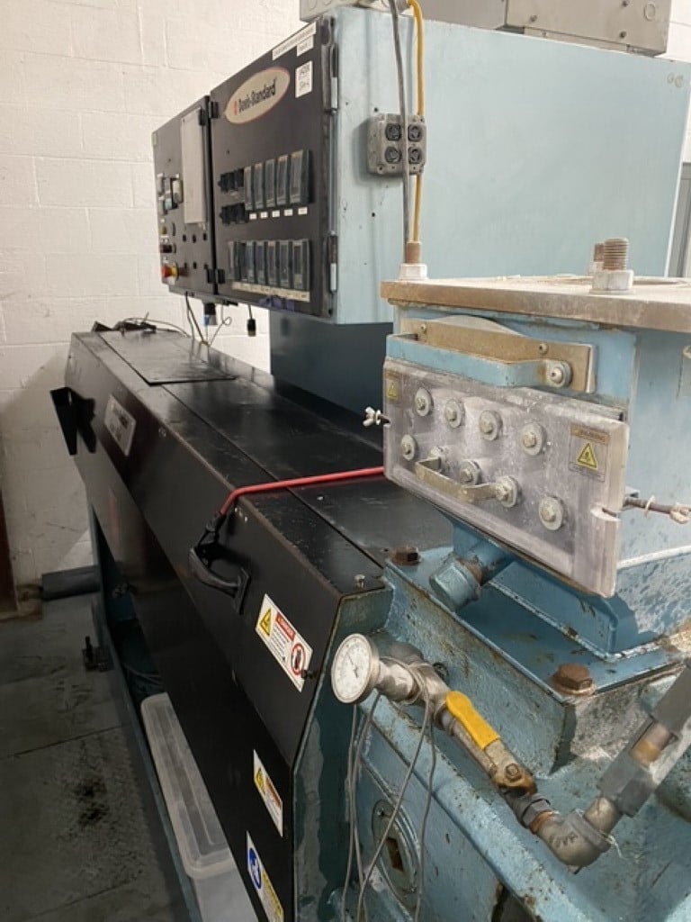 4.5" Davis Standard #SB450, super blue single screw extruder, 24:1 L/D, air cooled, 5 barrel zones, 200 HP - Image 5