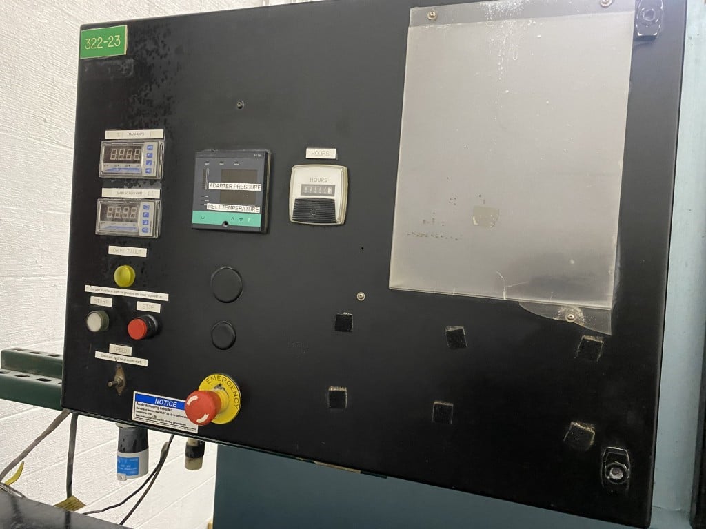 4.5" Davis Standard #SB450, super blue single screw extruder, 24:1 L/D, air cooled, 5 barrel zones, 200 HP - Image 6