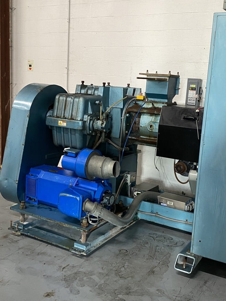 4.5" Davis Standard #SB450, super blue single screw extruder, 24:1 L/D, air cooled, 5 barrel zones, 200 HP - Image 8