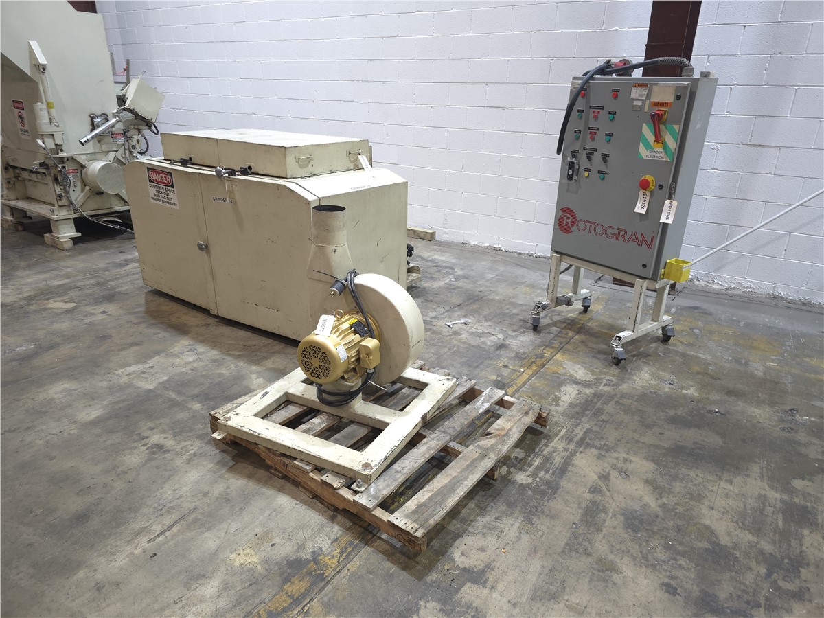 14" x 48" Rotogran #WO-1448-RF, roll feed granulator, 30 HP, 3 knife open rotor, 2 bed knives, 41" infeed - Image 8