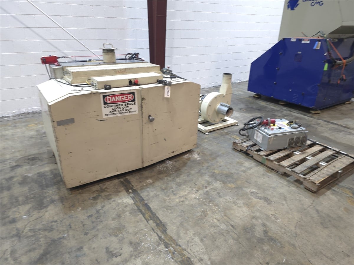 14" x 42" Rotogran #WO-1442-RF, roll feed granulator, 30 HP, 12 knife open rotor, 4 bed knives, 41" infeed - Image 1