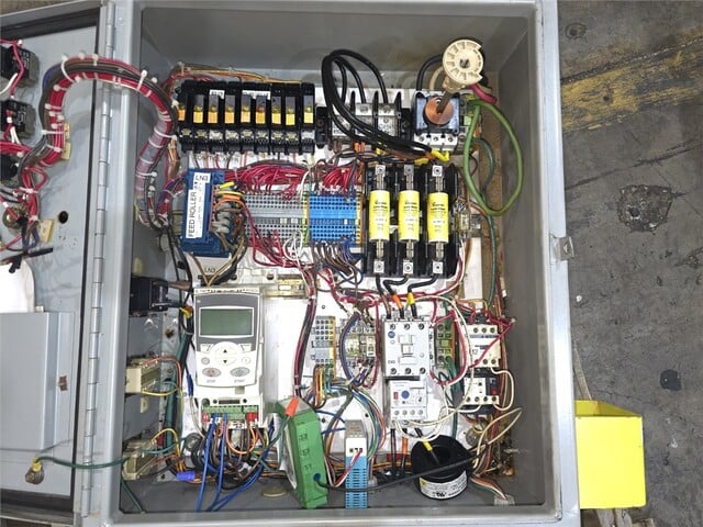 14" x 42" Rotogran #WO-1442-RF, roll feed granulator, 30 HP, 12 knife open rotor, 4 bed knives, 41" infeed - Image 3