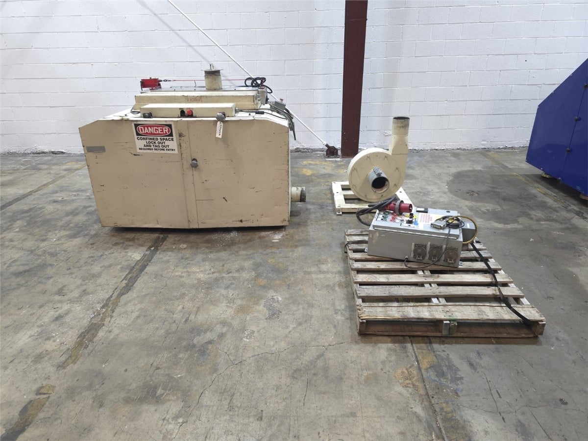 14" x 42" Rotogran #WO-1442-RF, roll feed granulator, 30 HP, 12 knife open rotor, 4 bed knives, 41" infeed - Image 9