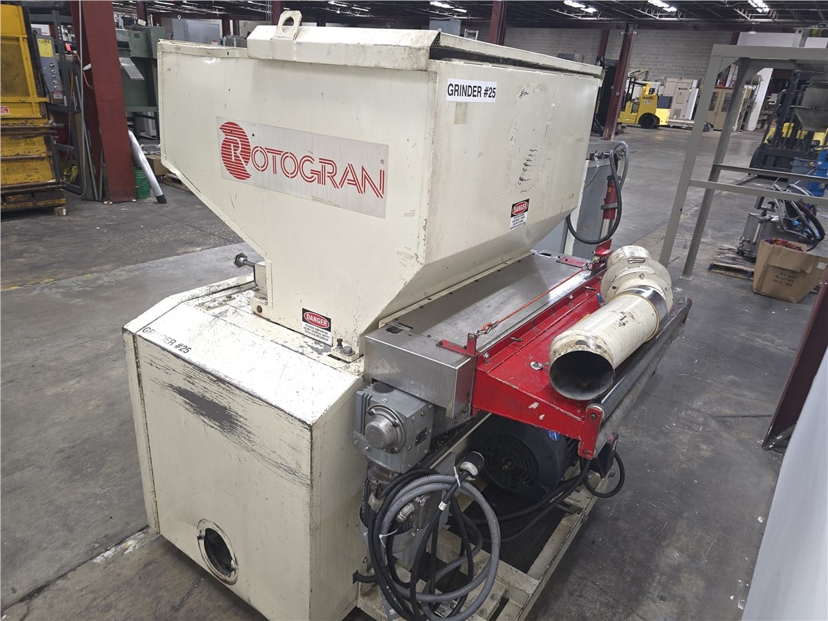 14" x 42" Rotogran #WO-1442-SP-RF, sound enclosed granulator, 30 HP, powered pull-roll feeder, 59" hopper - Image 8