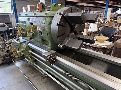 32" x 228" Monarch #27N, engine lathe, 2.25" bore, 30 HP, 6-303 RPM, 24" 4-jaw chuck, (2) Steady Rest - Image 4
