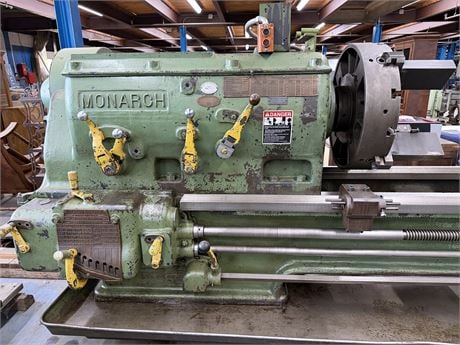 32" x 228" Monarch #27N, engine lathe, 2.25" bore, 30 HP, 6-303 RPM, 24" 4-jaw chuck, (2) Steady Rest - Image 6