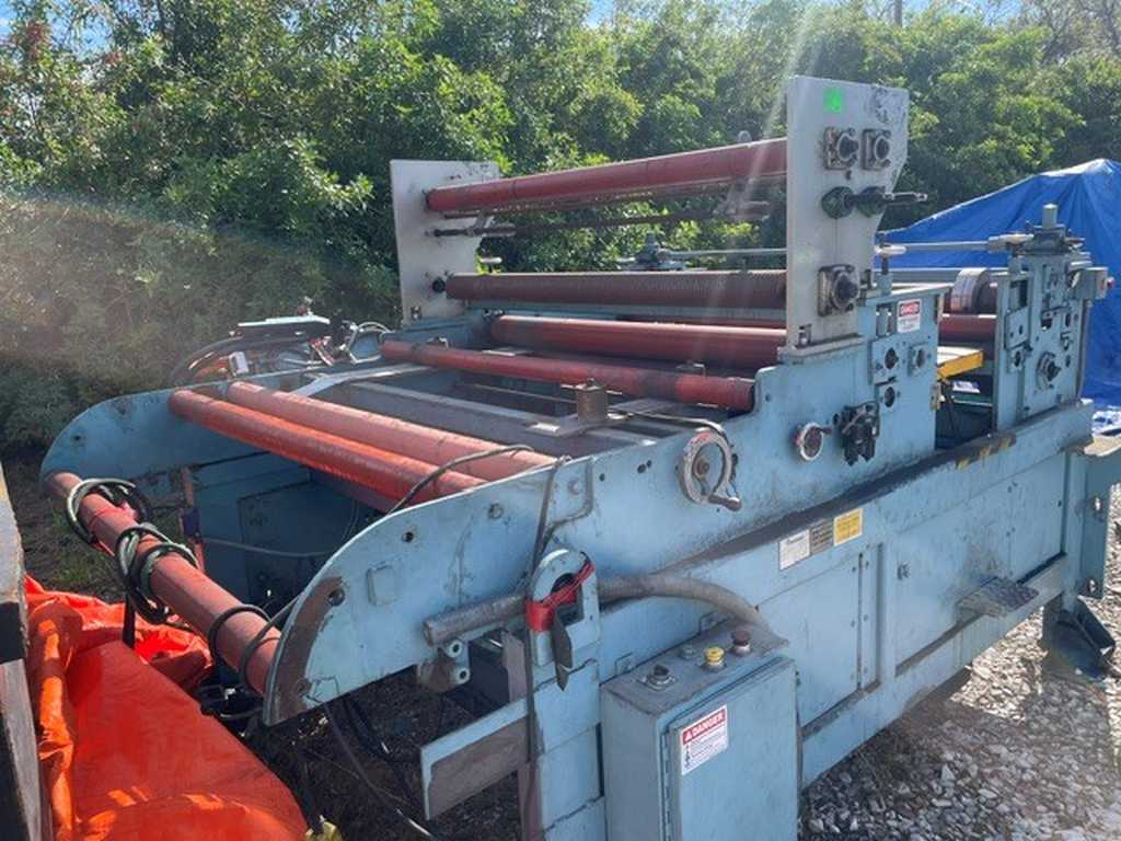 60" x 5" Iowa Precision #Coil-Pro-6016, slitter head, .060" capacity, hub type knives, PVC applicator rolls - Image 1
