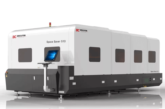 Bescutter #Space-Saver-510, CNC Fiber Laser, 3,000 watt, 5' x 10' table, Cypcut control, chiller unit - Image 1