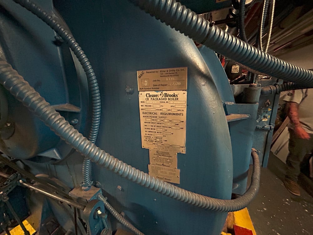Cleaver-Brooks #CB200-150 - a 150 HP packaged firetube hot water boiler (the " HW" on the max pressure line - Image 6