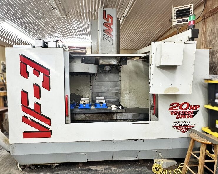 Haas #VF3, vertical machining center, 40" X, 20" Y, 25" Z, 20 HP, 7500 RPM, CT-40, liquid cooled, 24 - Image 2