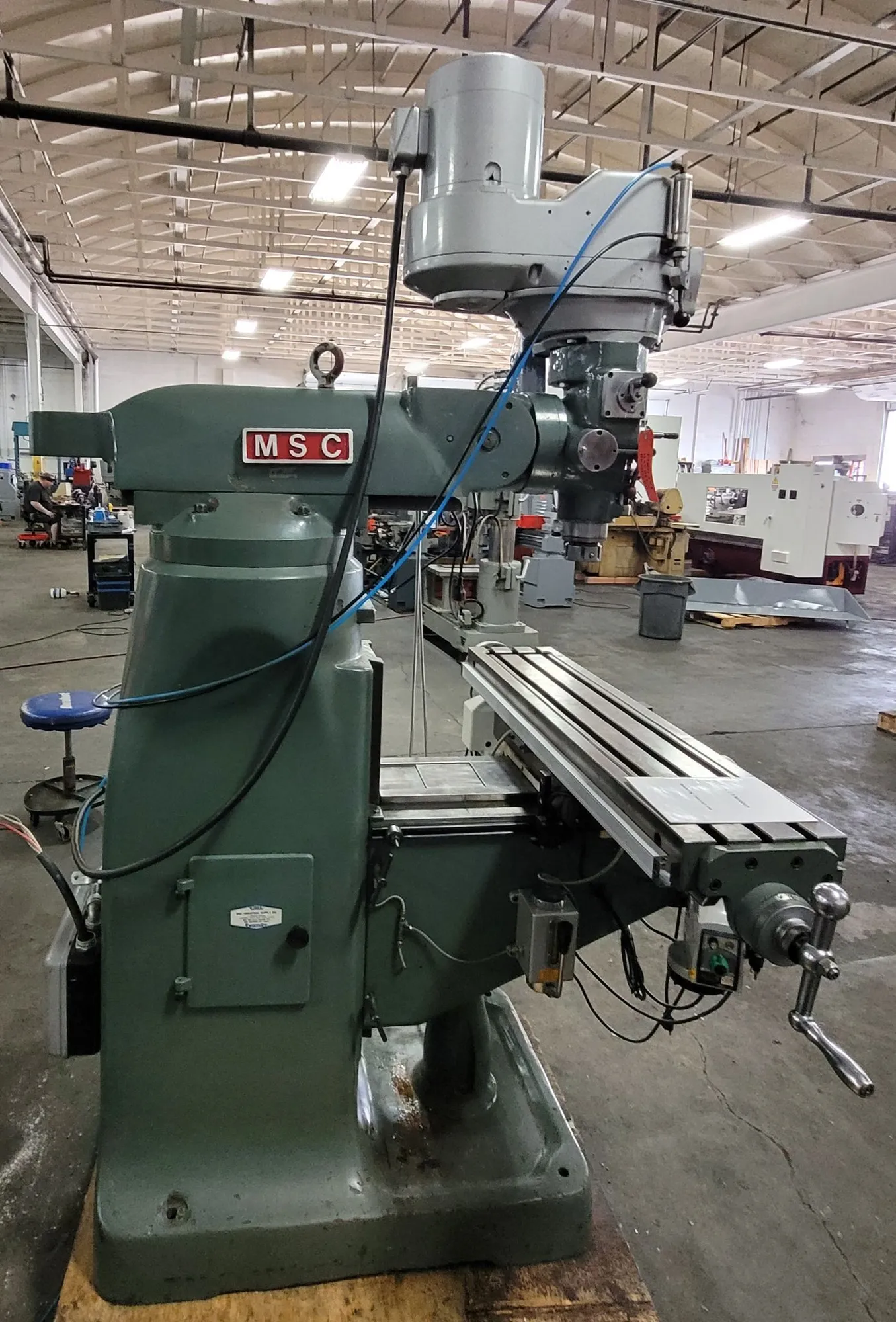 MSC #951710, Vertical Knee Mill, 9" x 42" table, 30" X, 13" Y, 16" Z, 2 HP, 4800 RPM, digital read out - Image 3