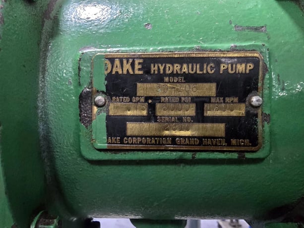 75 Ton, Dake #908075, H-frame press, 28 Ton pull, 10" stroke, 33" daylight, 2 HP, 440 V. - Image 1