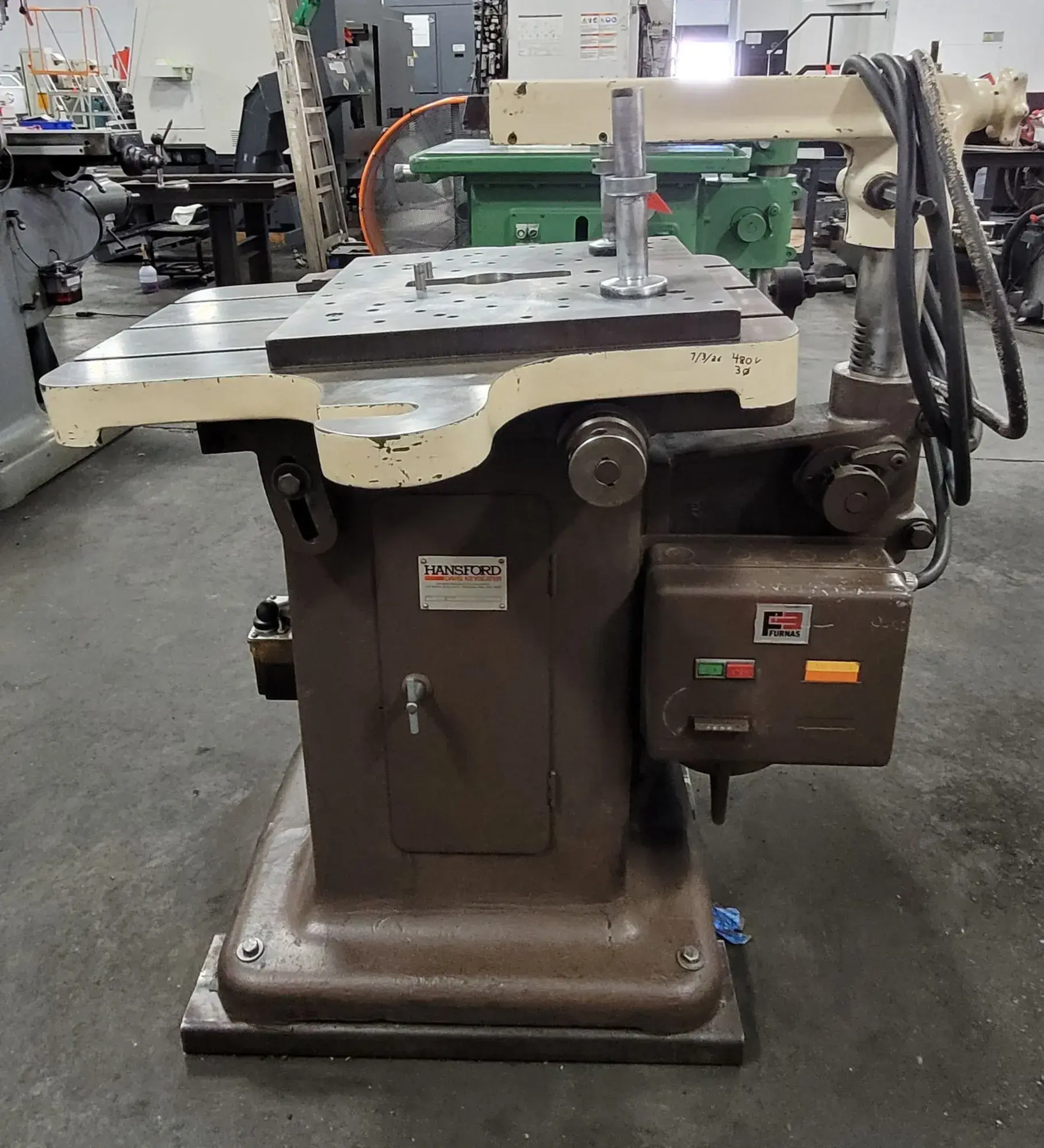 1/16"- 1-1/2" Hansford Davis #5, keyseater, 18-3/4" throat, 4-1/2" stroke, 48 SPM, 2 HP, 480 V. - Image 3