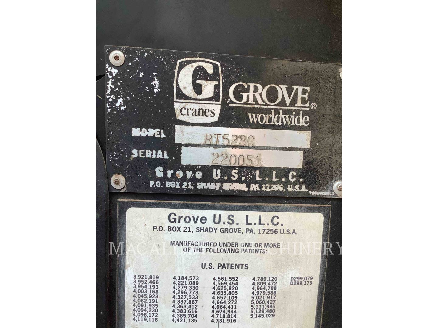 Grove RT528, Rough Terrain Crane, 9734 hours, S/N: 220051, 1999 - Image 6