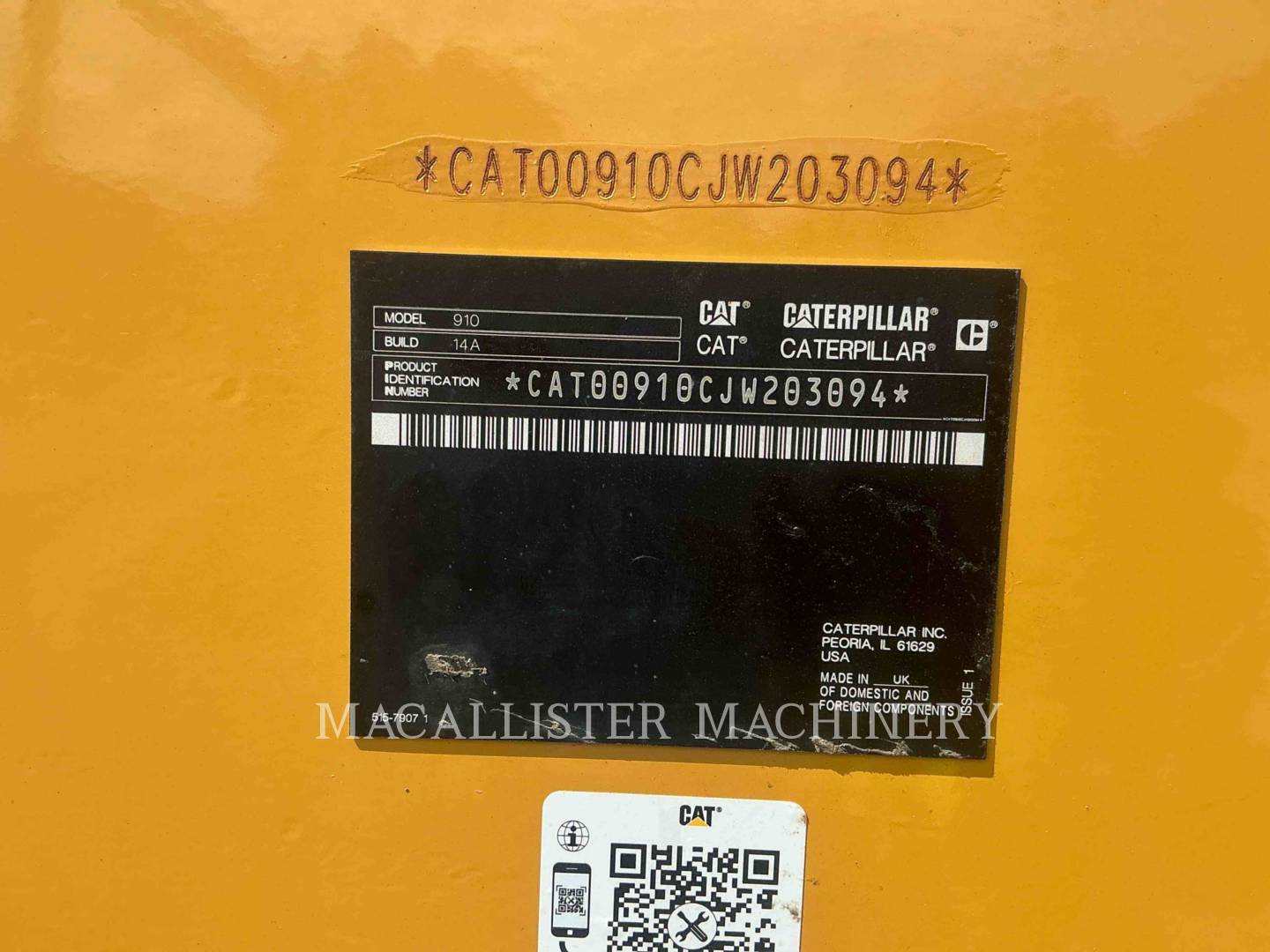 Cat 910, Wheel Loader, 617 hours, S/N: JW203094, 2024 - Image 6