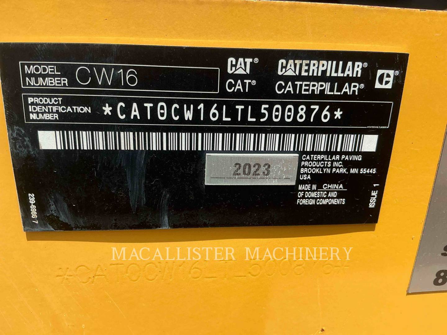 Caterpillar CW16, Pneumatic Tired Compactor, 389 hours, S/N: TL500876, 2024 - Image 6