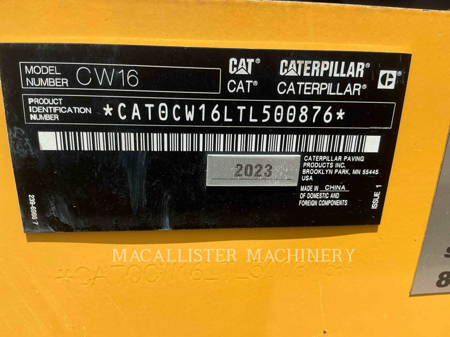 Caterpillar CW16, Pneumatic Tired Compactor, 389 hours, S/N: TL500876, 2024 - Image 8