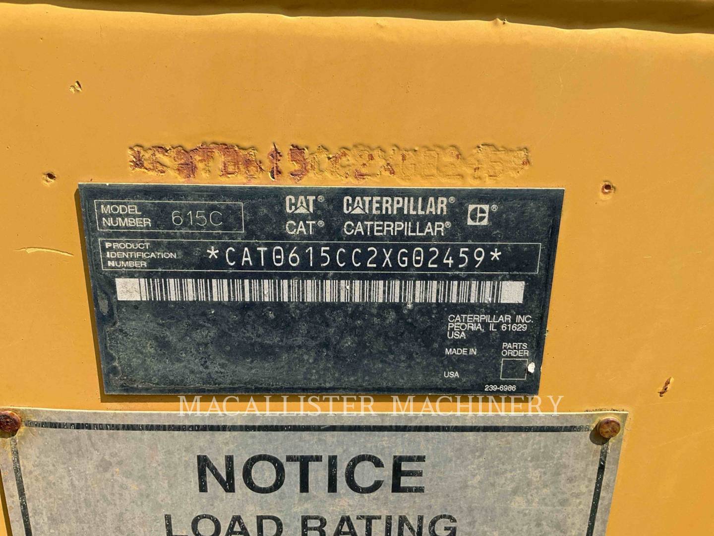 Caterpillar 615C, Wheel Tractor Scraper, 1342 hours, S/N: 2XG02459, 2005 - Image 6