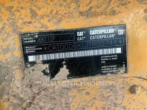 Caterpillar D6K2L AHZ34F, 7506 hours, S/N: JTR00744, 2017 - Image 6