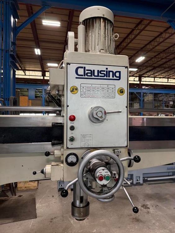 5' -17" Clausing #CL1600H, radial arm drill, power elevation, 27.5' x 19.5" T-slotted box table, 2001 - Image 3