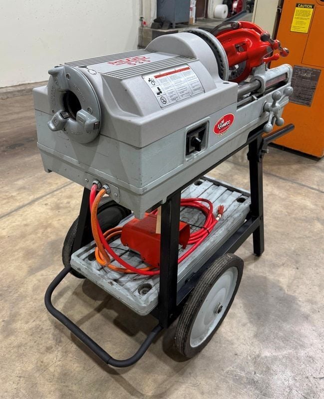 1/8" -2" Ridgid #535, reamers, manual chuck, foot pedal, LH threads with modification - Image 2