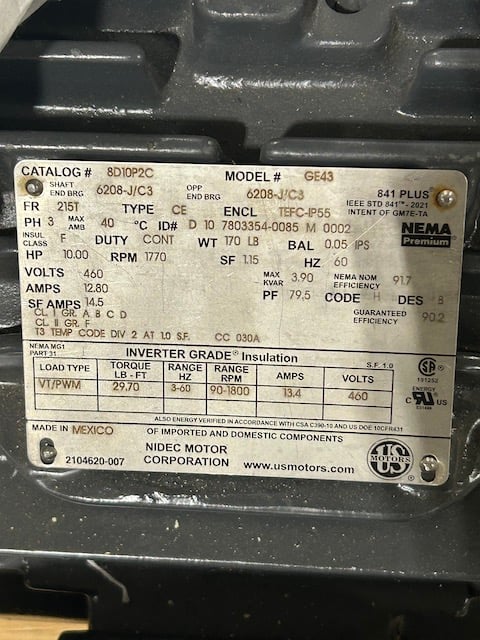 1589 sq.ft., 50 psi, Fabsco, air fin cooler, 33614 ext. sq.ft., Carbon Steel, 24' tubes, (2) 10 HP fans - Image 4