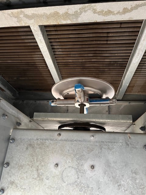 1589 sq.ft., 50 psi, Fabsco, air fin cooler, 33614 ext. sq.ft., Carbon Steel, 24' tubes, (2) 10 HP fans - Image 9