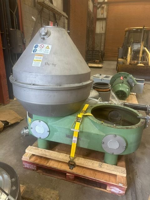 GEA Westfalia #GSE-125-06-777, Self-Cleaning Disc Stack Centrifuge, 5900 RPM bowl, 60 HP, 14.5 psi @ 194°F - Image 1