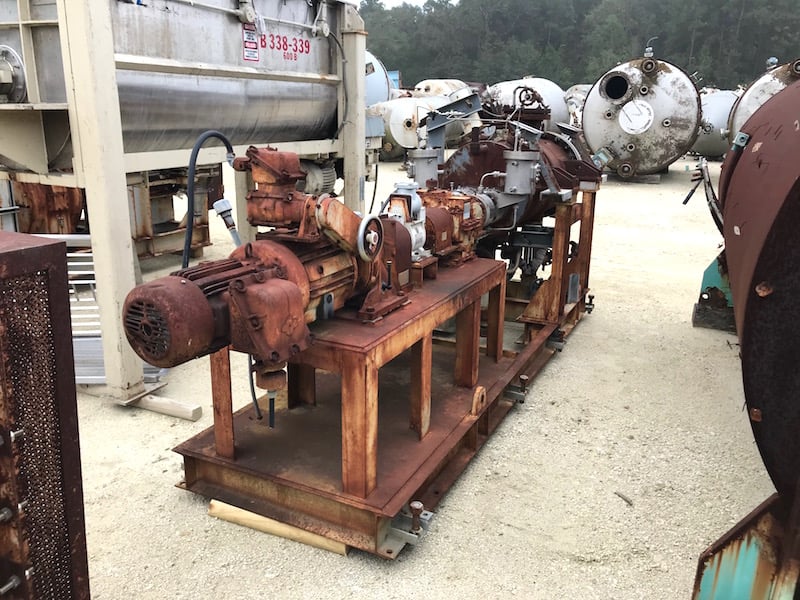 Hitachi, Hastelloy C polymerizer screw reactor, 142 FV psi @ 752&deg;F, Carbon Steel jacket, 5.5 KW drive, 480 - Image 9