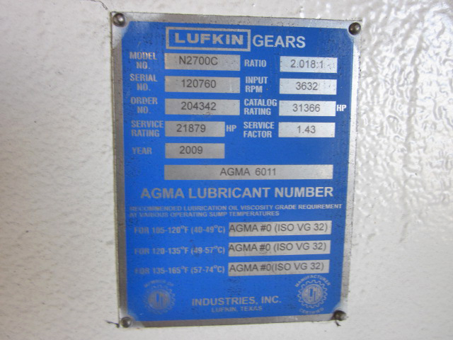 Lufkin, gear box for steam turbine generator set, unused - Image 5