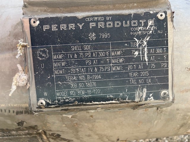 459 sq.ft., 75, 75 psi tube, Perry Products, 300°F, .75" tube diameter, 10' tube length, 2015 - Image 6