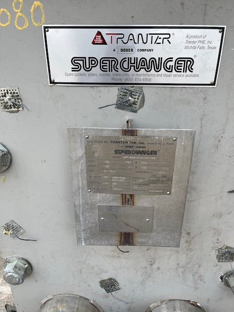 634 sq.ft., Tranter Superchanger #UXP-060-M-6-UP-106, plate heat exchanger, 150 psi, plates, 350°F, 2005 (2 - Image 4