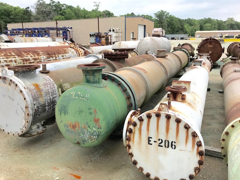 1988 sq.ft., 160 psi shell, 160 psi tube, Wyatt, 400°F, 1" tube diameter, 20' tube length, T-81 oh condenser - Image 3