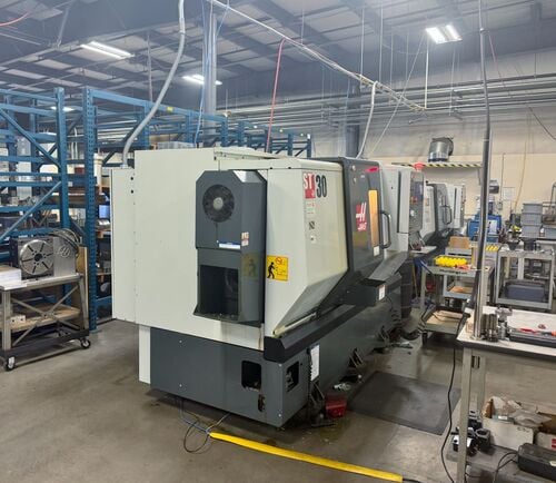 Haas #ST-30, cnc lathe, 21" dia x 26" L max, 10" chuck, 3" bar, 30 HP, 3400 RPM, 12 turret, rigid tap - Image 9